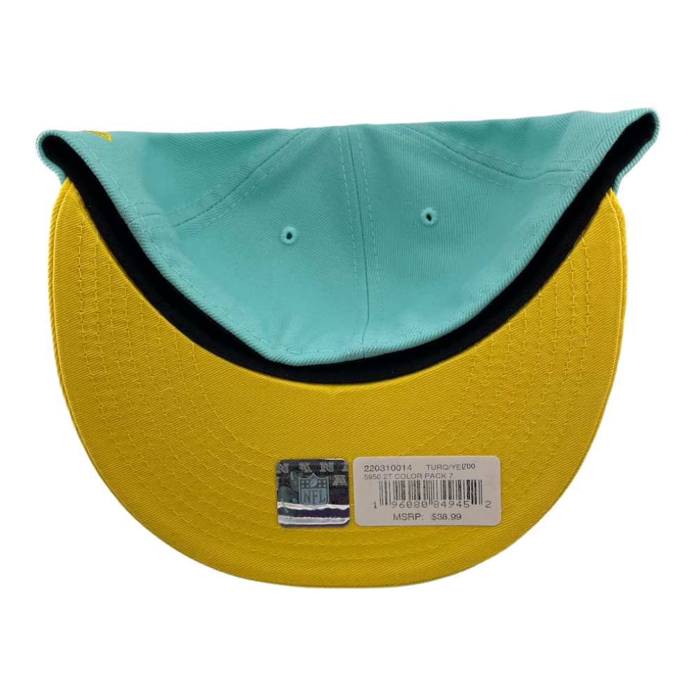 New Era Dallas Cowboys Color Pack Turquoise/Yellow UV & Logo 59FIFTY Fitted Hat Cap