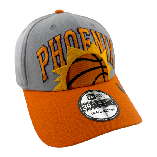 New Era Phoenix Suns NBA Tip-Off 2-Tone Orange/Grey 39Thirty Flex Fit Hat Cap