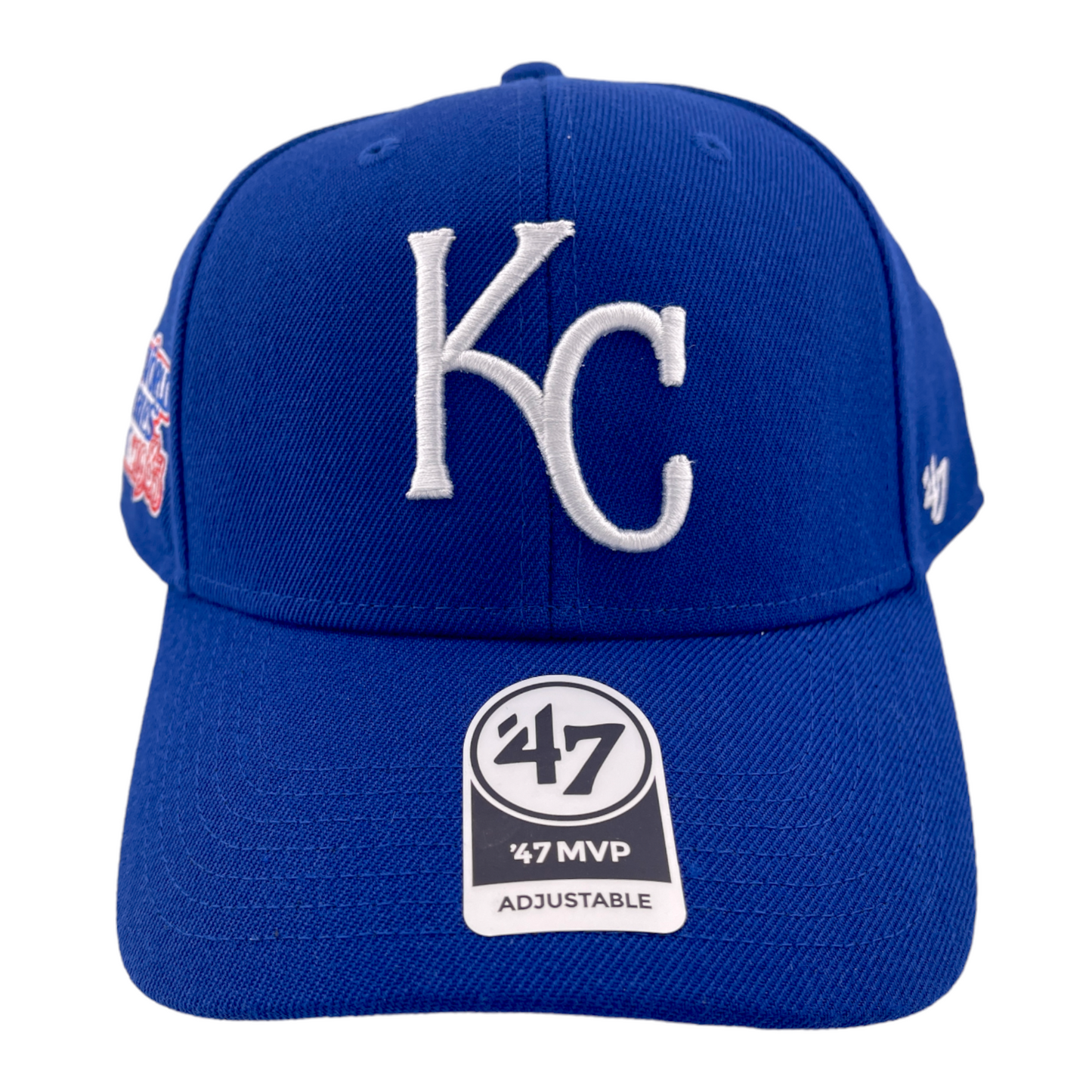 '47 Brand Kansas City Royals MLB Side Patch Navy Blue Gray UV MVP Adjustable Hat