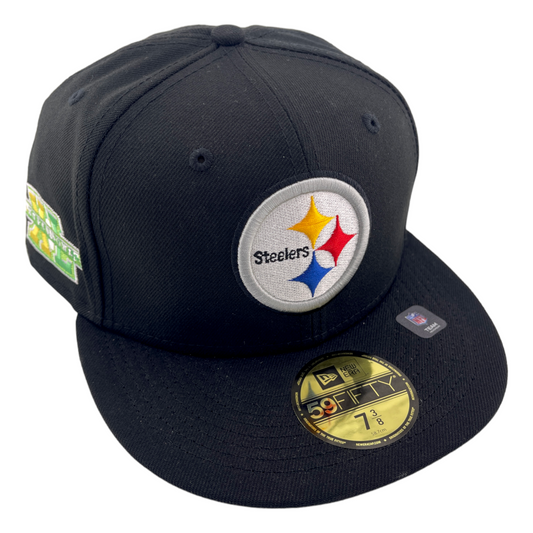 New Era Pittsburgh Steelers Super Bowl XL Black/Yellow UV 59Fifty Fitted Hat Cap