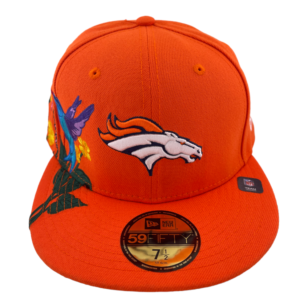 New Era Denver Broncos Blooming Floral Embroidery Flower Side 59FIFTY Fitted Hat Cap