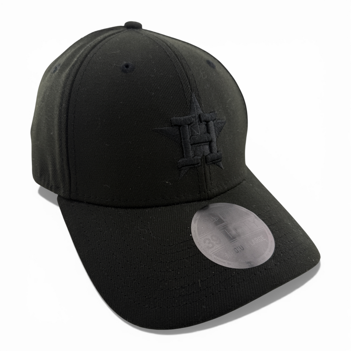 New Era Houston Astros MLB All Blackout Blacked Out 39Thirty Flex Fit Hat Cap