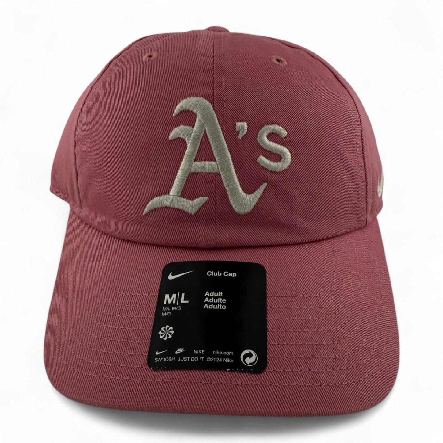 Nike Oakland Athletics A's MLB Pink Club Cap Unstructured Adjustable Dad Hat