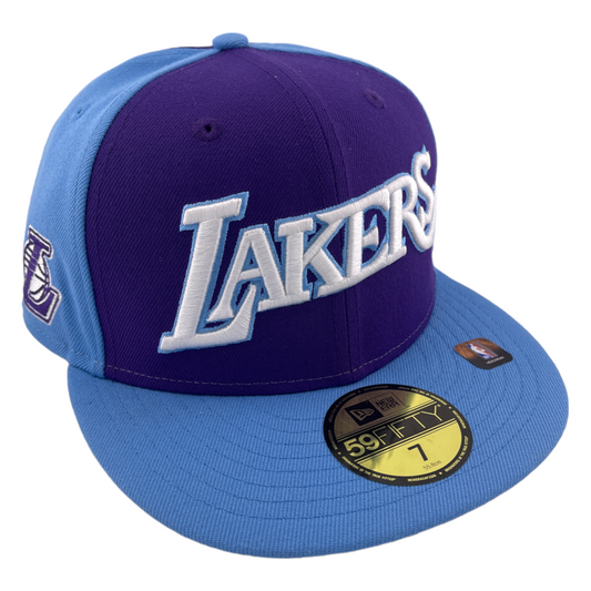 New Era Los Angeles Lakers City Edition Purple/Blue Grey UV 59Fifty Fitted Hat Cap