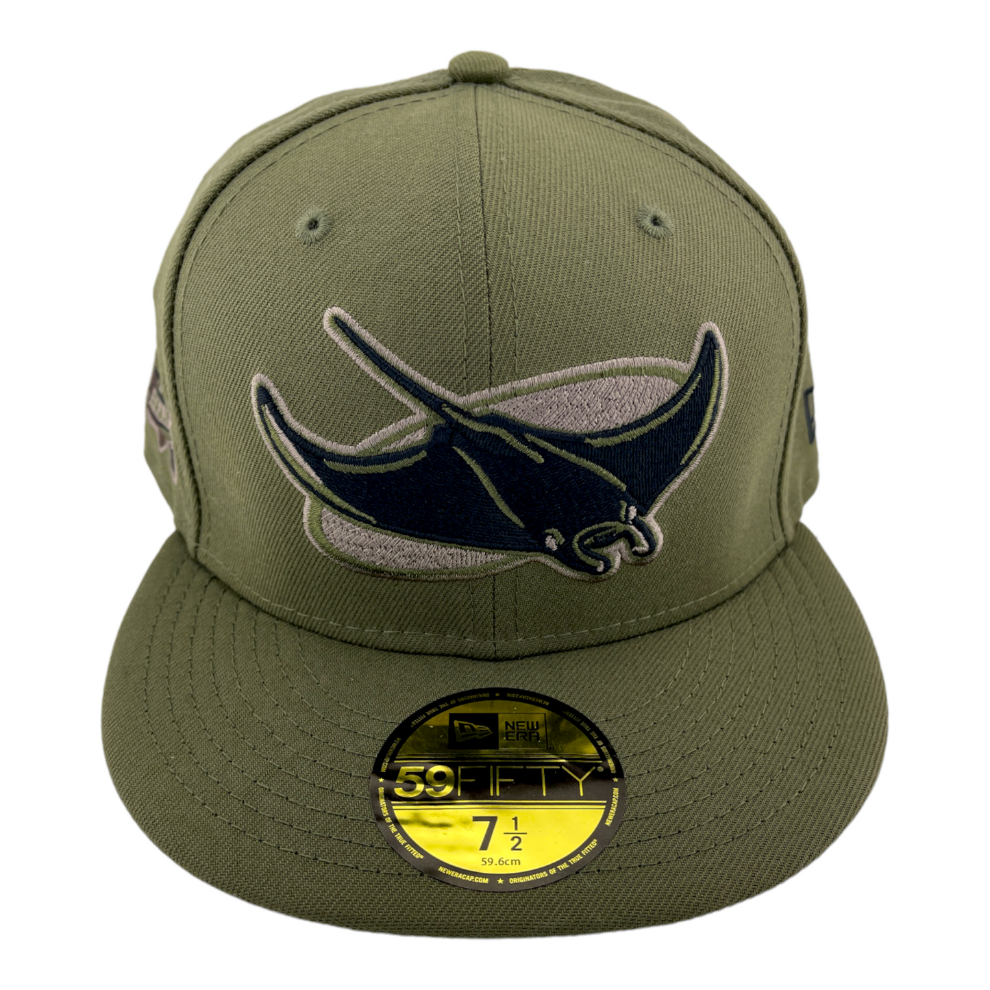 New Era Tampa Bay Rays 10th Anniversary Patch Olive Green/Camo UV 59FIFTY Hat Cap