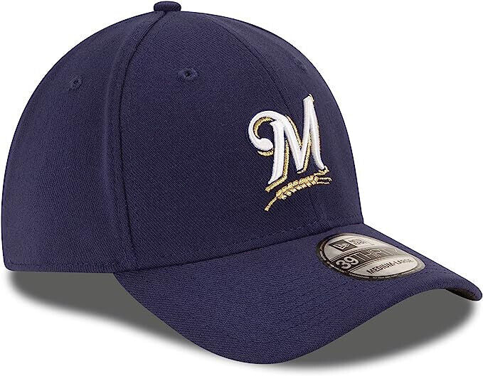 New Era Milwaukee Brewers MLB Team Classic 39Thirty Blue Hat Cap