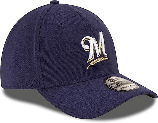 New Era Milwaukee Brewers MLB Team Classic 39Thirty Blue Hat Cap