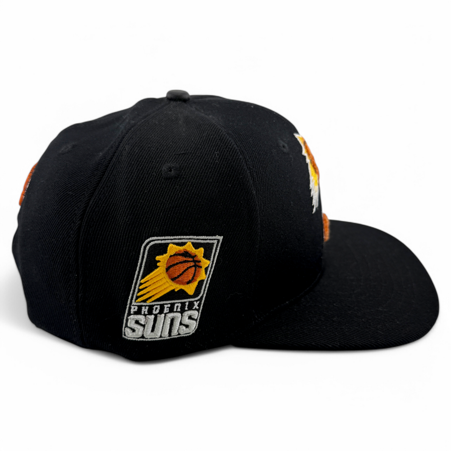 Pro Standard Phoenix Suns S Shag Logo Black/Orange Snapback Adjustable Hat Cap