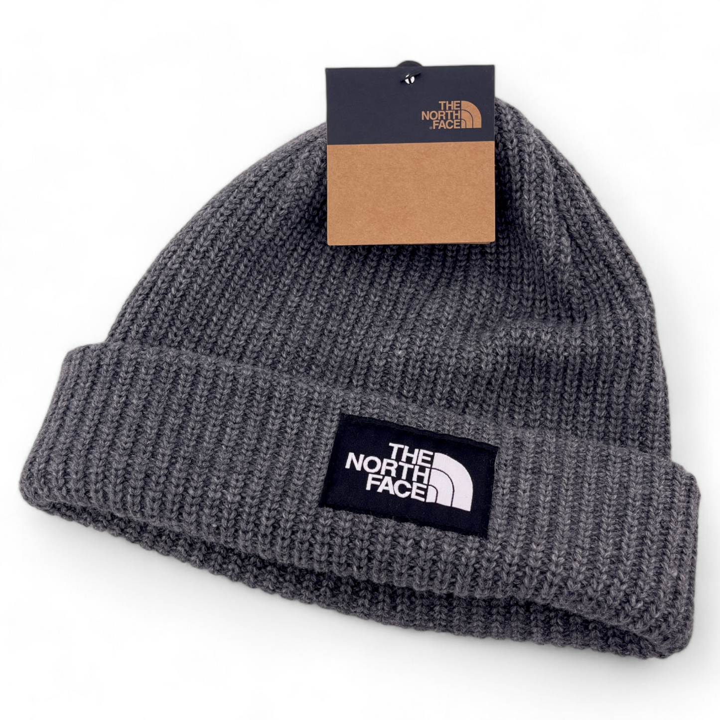 The North Face TNF Salty Dog Grey NF0A3FJWDYY Cuffed Beanie Knit Hat OSFA