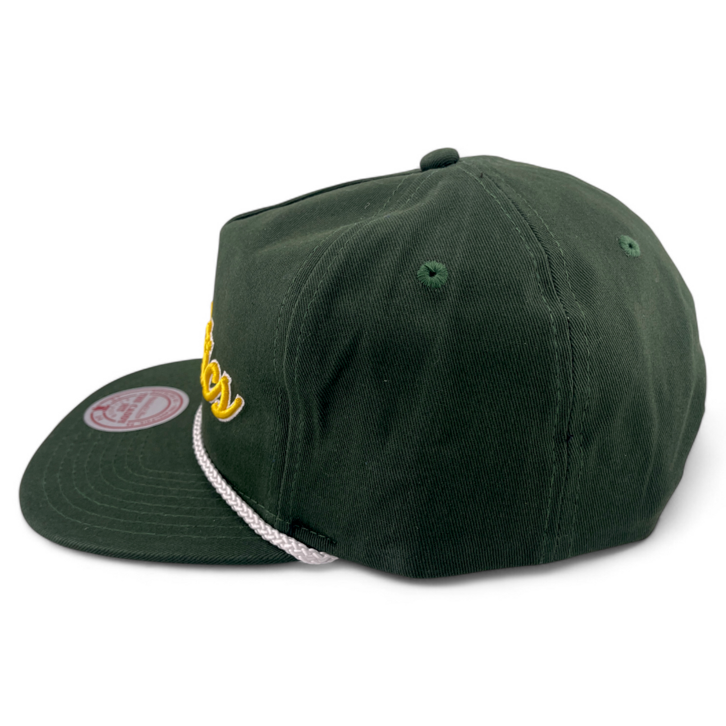 Mitchell & Ness Oakland Athletics A's Script Rope Golfer Caddy Fit Snapback Hat