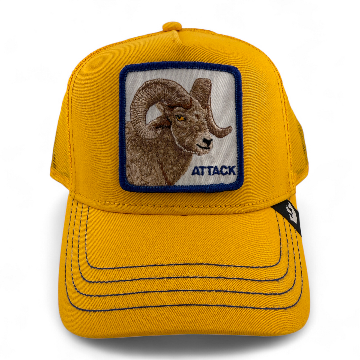 Goorin Bros Attack Ram Goat The Farm Mesh Trucker Snapback Adjustable Hat Cap