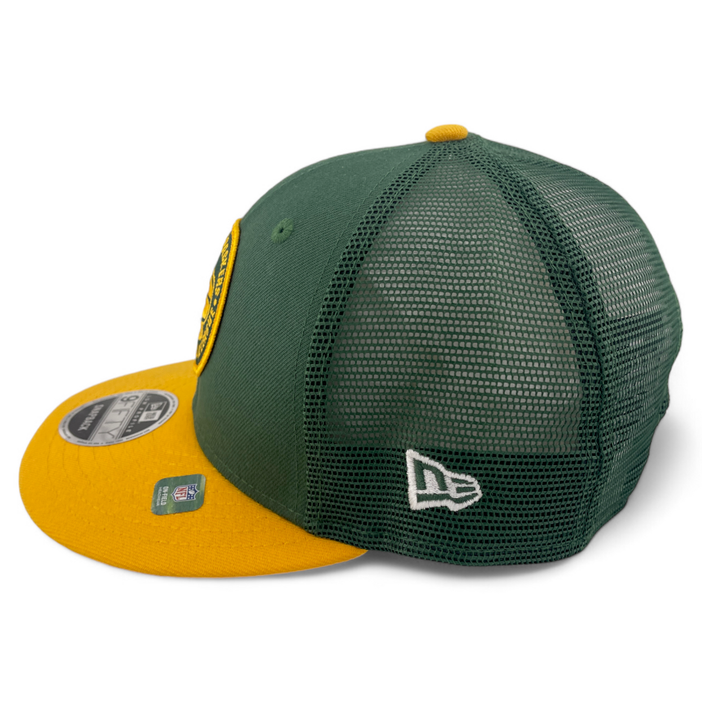 ~NEW DROP~ New Era Green Bay Packers NFL 2023 Sideline 9FIFTY Low Profile Mesh Snapback Hat