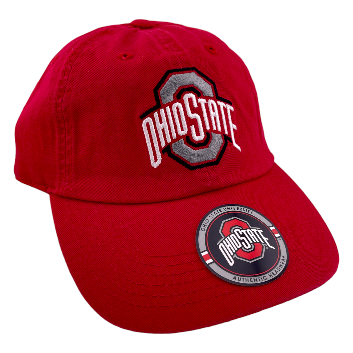 Ohio State University Buckeyes NCAA Ohio State Logo Red Adjustable Dad Hat Cap