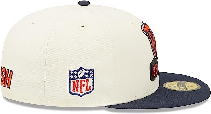 New Era Chicago Bears 2022 Sideline NFL Cream 59FIFTY Fitted Hat Cap