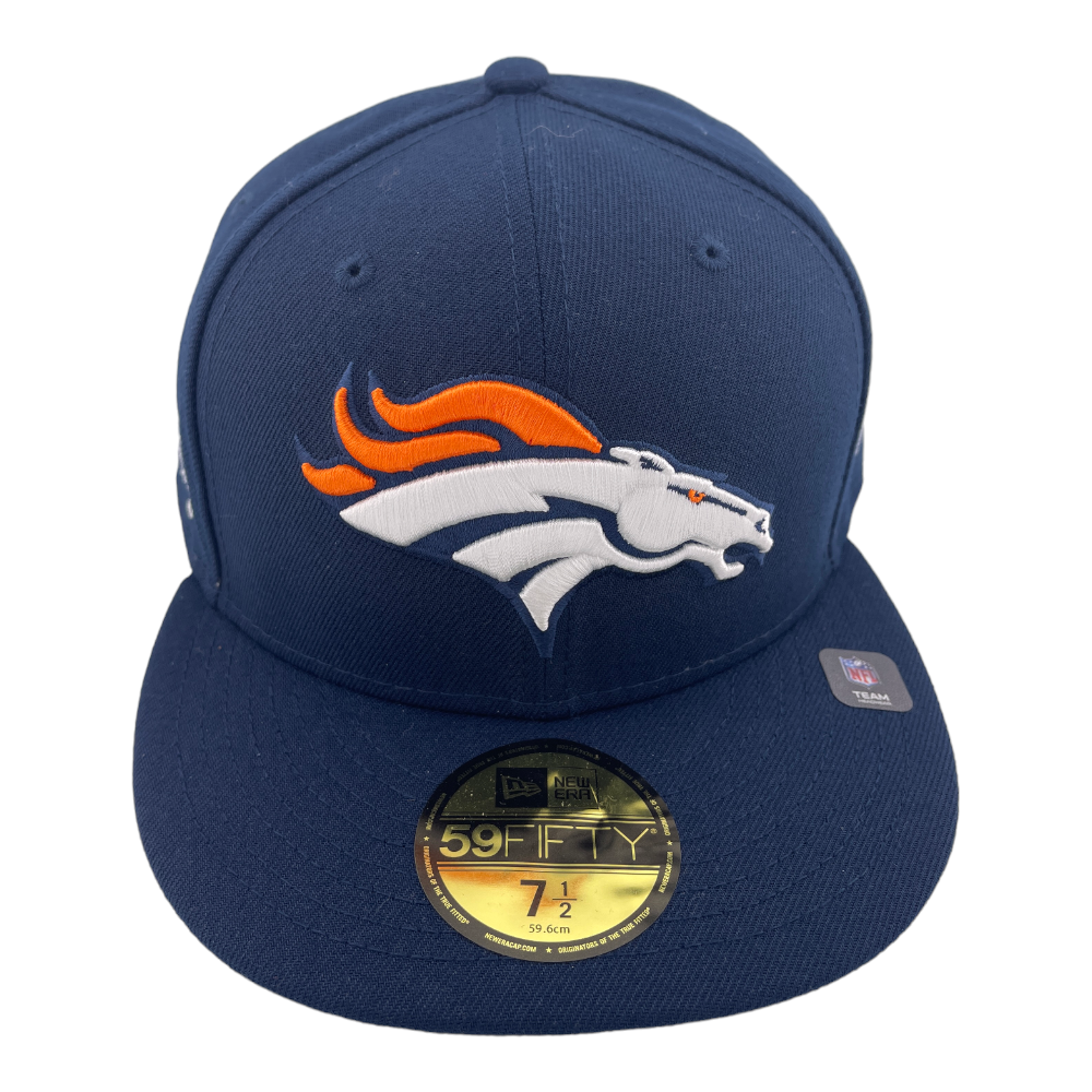 New Era Denver Broncos Country Side Stitch 50 Logo Sweatband 59FIFTY Fitted Hat Cap