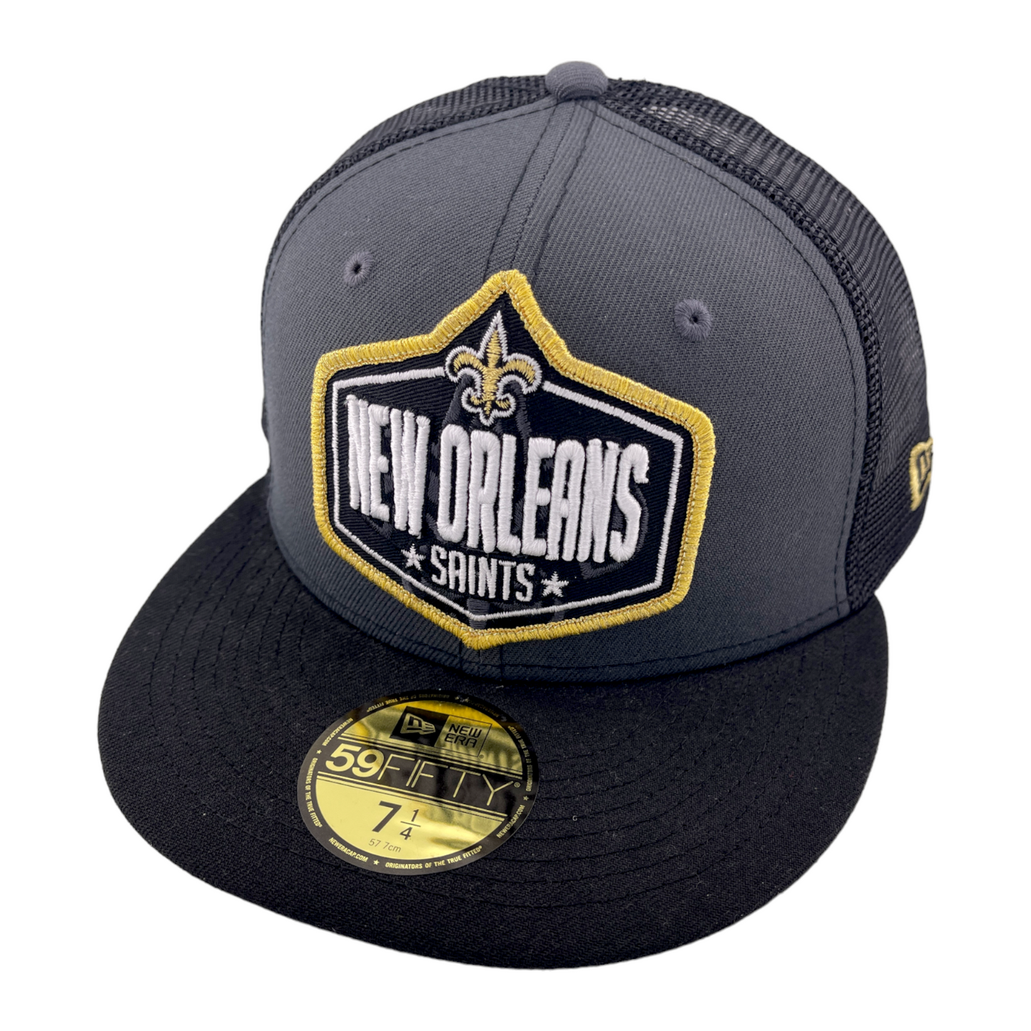 New Era New Orleans Saints NFL 2021 Draft Mesh Back 59Fifty Fitted Hat Cap