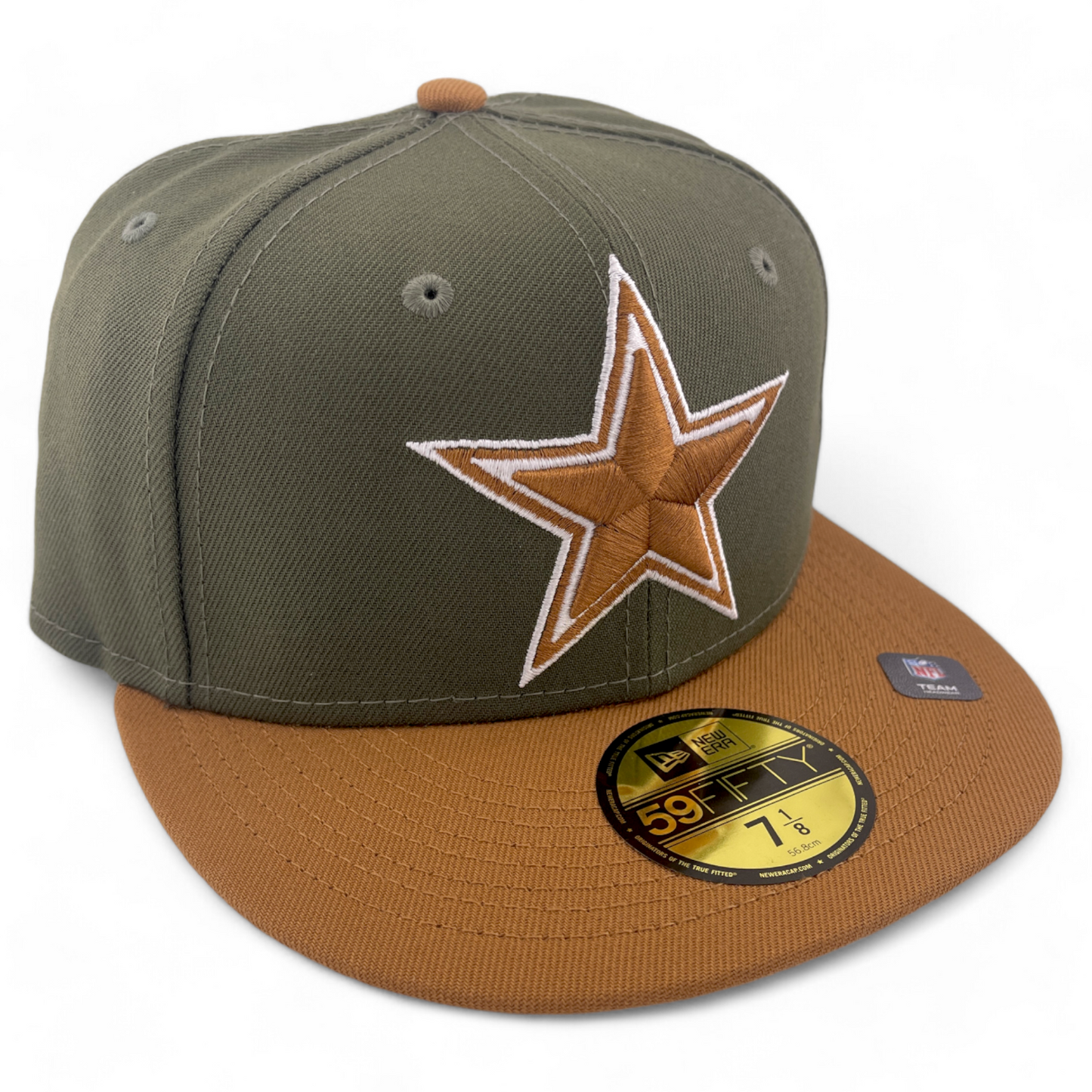 New Era Dallas Cowboys NFL 2-Tone Color Pack Olive/Brown 59Fifty Fitted Hat Cap