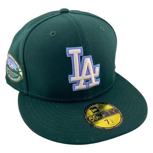 New Era Los Angeles Dodgers MLB Stadium Patch Green Icy Pack 59FIFTY Fitted Hat Cap