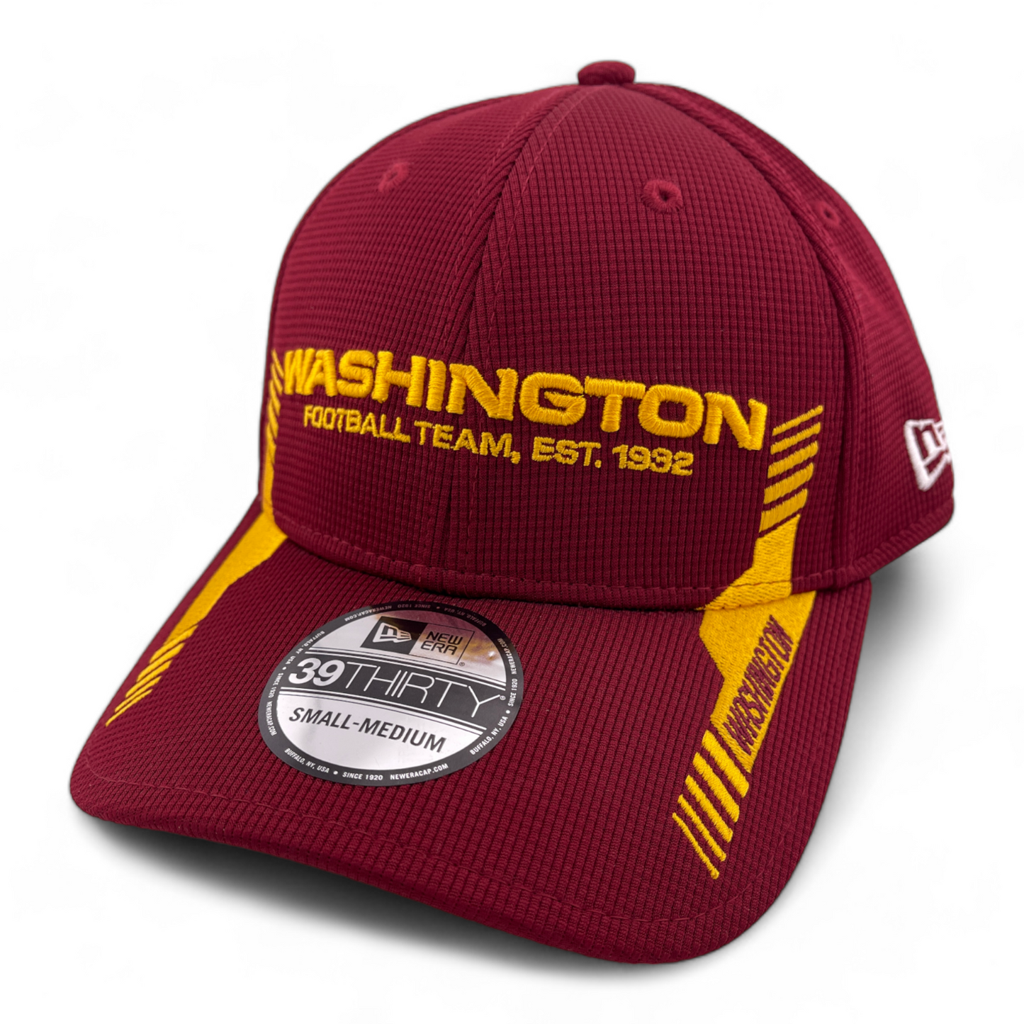 New Era Washington Football Team NFL 2021 Sideline Home Maroon 39Thirty Hat Cap