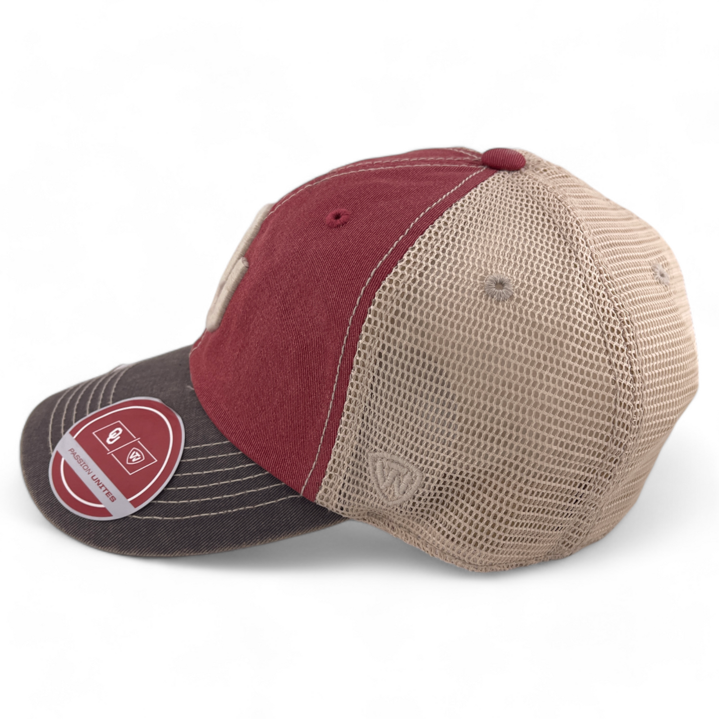 Top World University of Oklahoma Sooners NCAA Wickler Mesh Back Adjustable Hat Cap