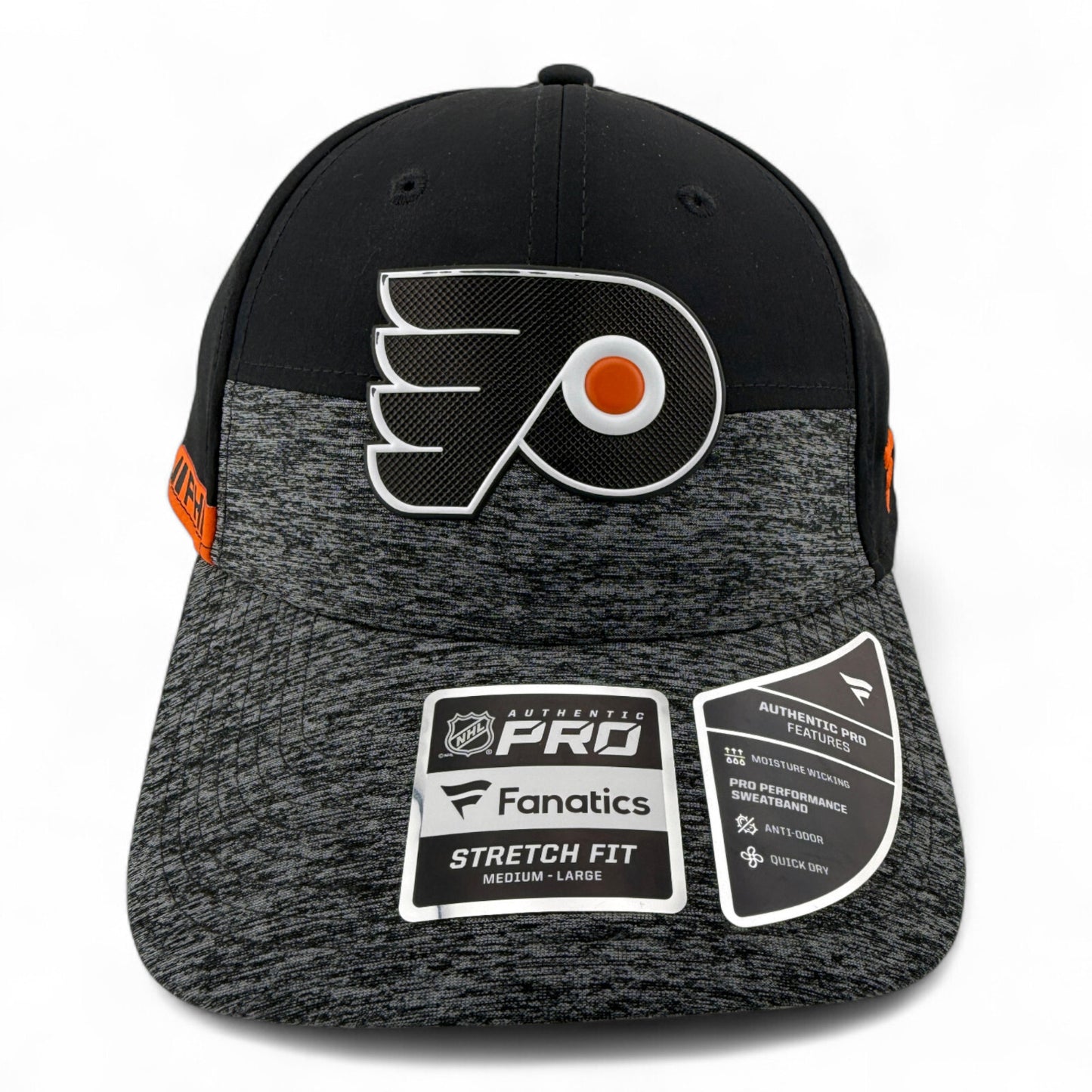 Fanatics Philadelphia Flyers NHL Locker Authentic Pro Series Stretch Fit Hat M/L