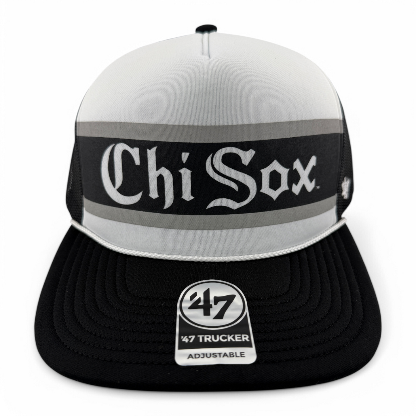 '47 Brand Chicago White Sox "Chi Sox" Region Foam Trucker Snapback Mesh Back Hat