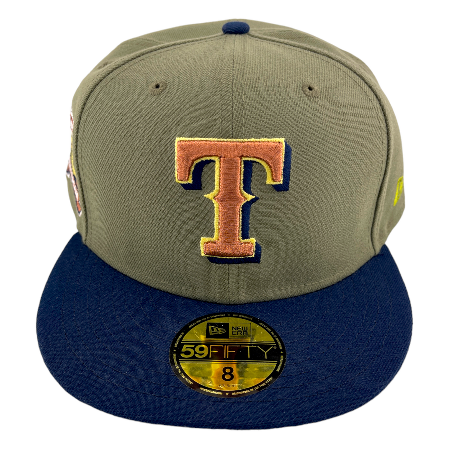 New Era Texas Rangers Final Season Patch Olive/Metallic Copper UV 59FIFTY Hat Cap