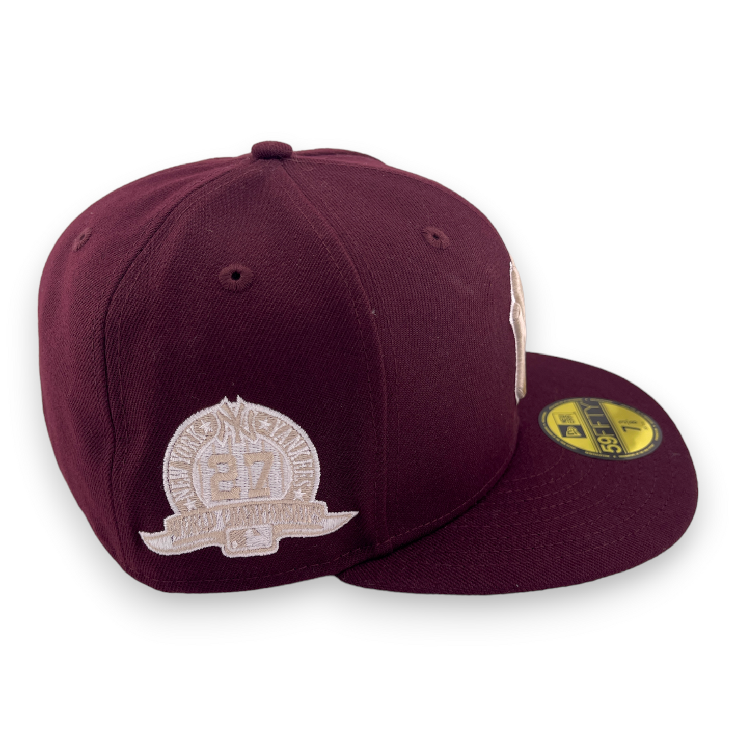 New Era New York Yankees 1927 World Series Patch Maroon/Beige UV 59FIFTY Hat Cap