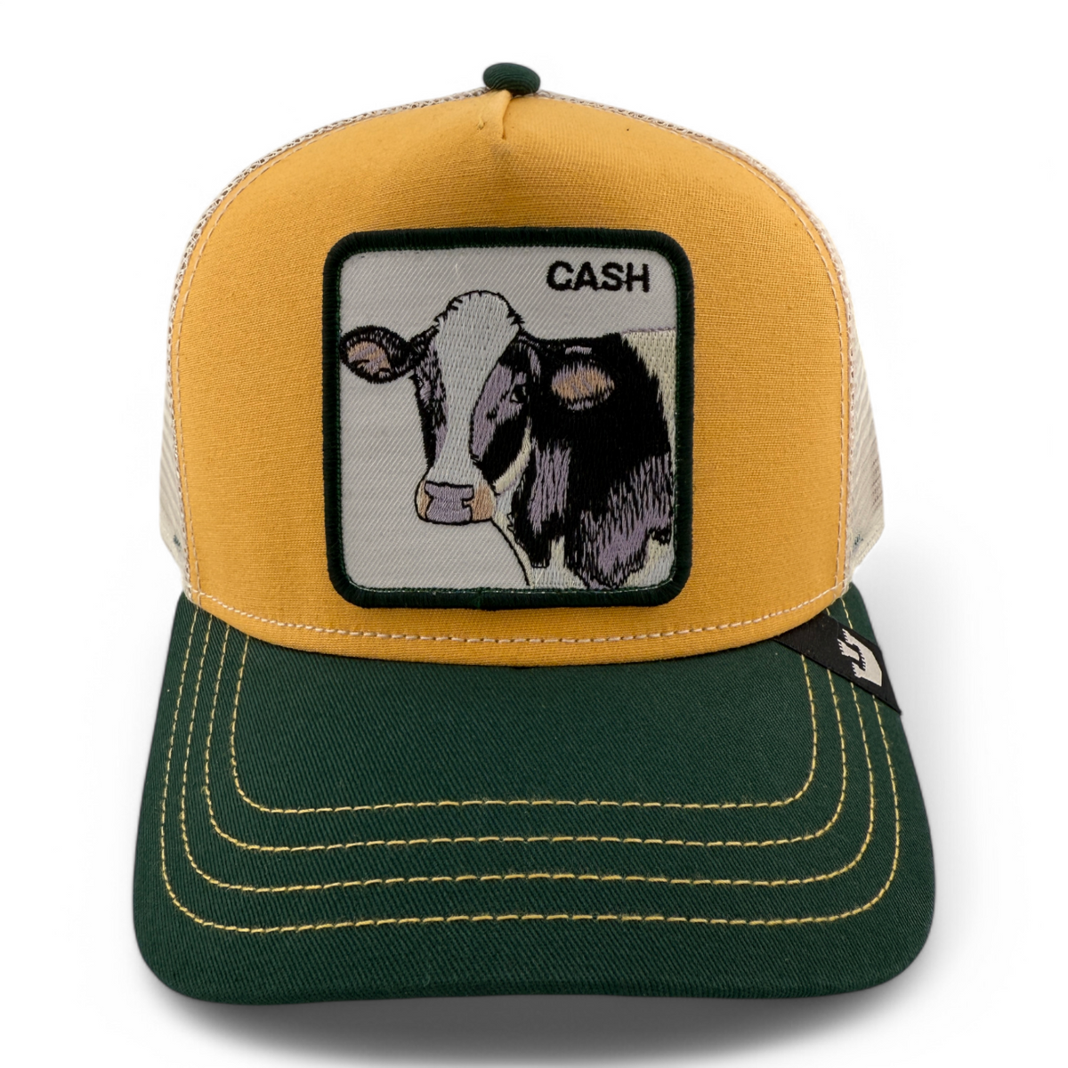 Goorin Bros The Cash Cow Farm Yellow/Green Trucker Adjustable Snapback Hat Cap