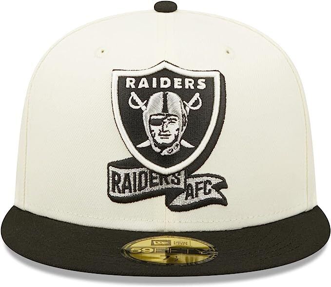 New Era Las Vegas Raiders 2022 Sideline NFL Cream 59FIFTY Fitted Hat Cap