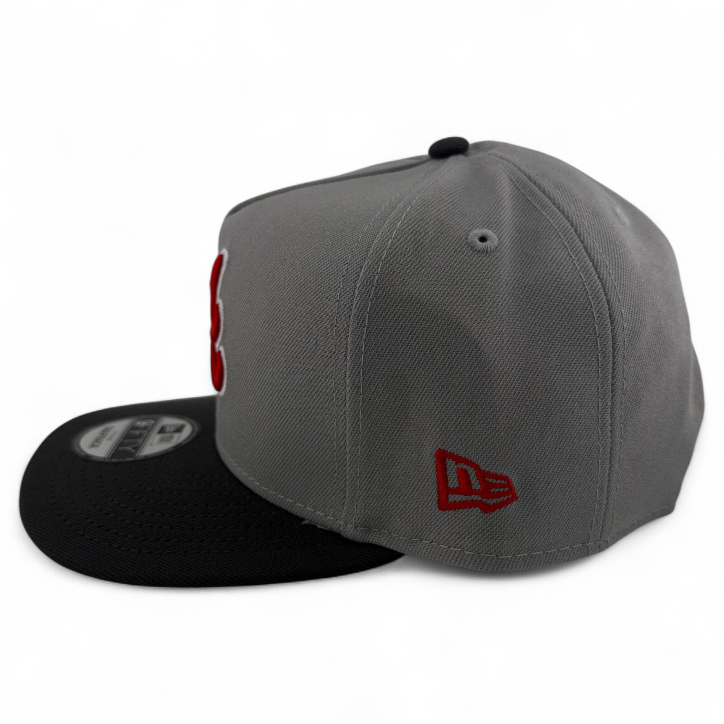 New Era Atlanta Braves MLB Grey A-Frame 9FIFTY Snapback Adjustable Hat Cap