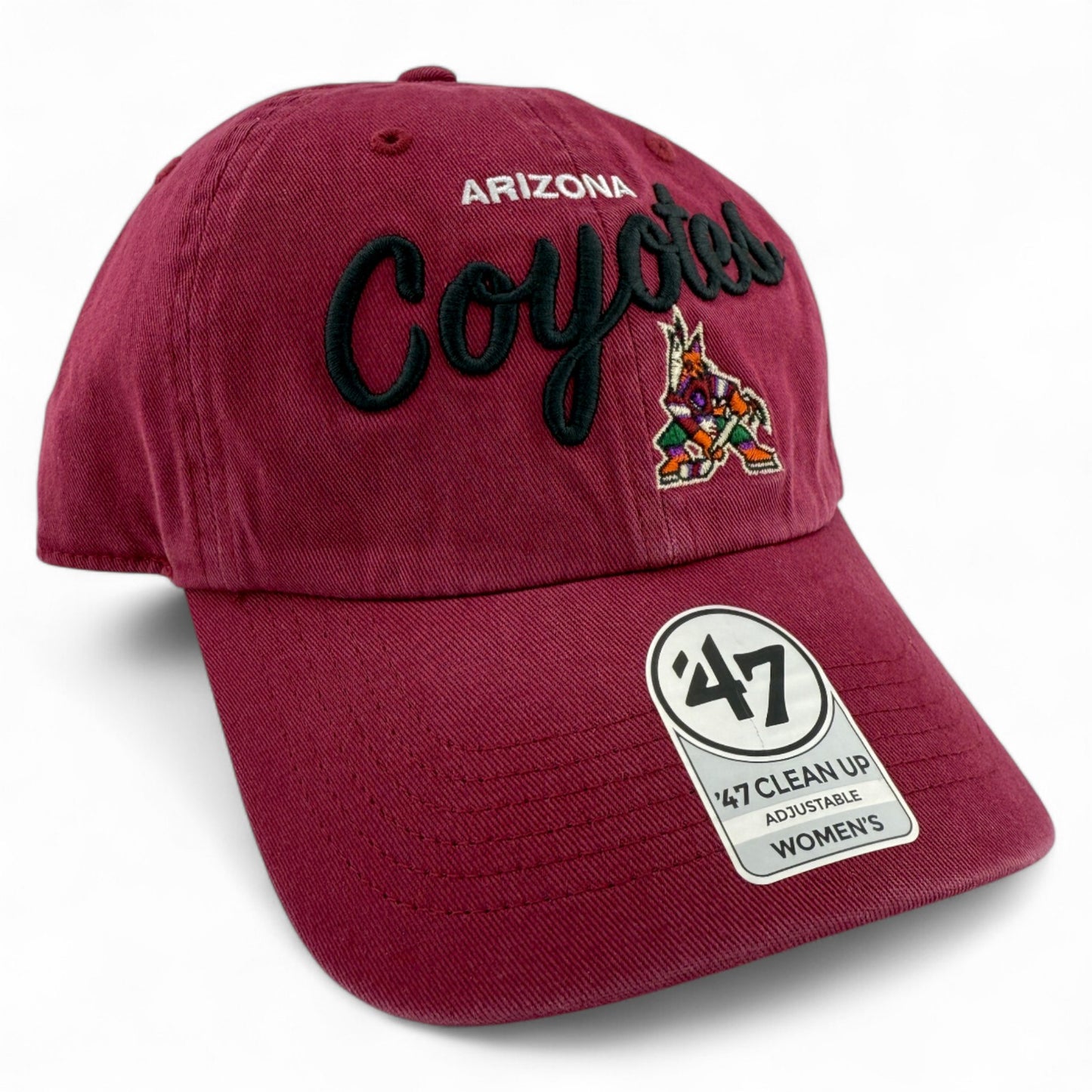 '47 Brand Arizona Coyotes NHL Maroon Phoebe Women's Clean Up Adjustable Dad Hat