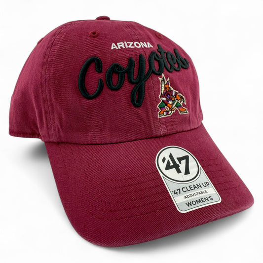 '47 Brand Arizona Coyotes NHL Maroon Phoebe Women's Clean Up Adjustable Dad Hat