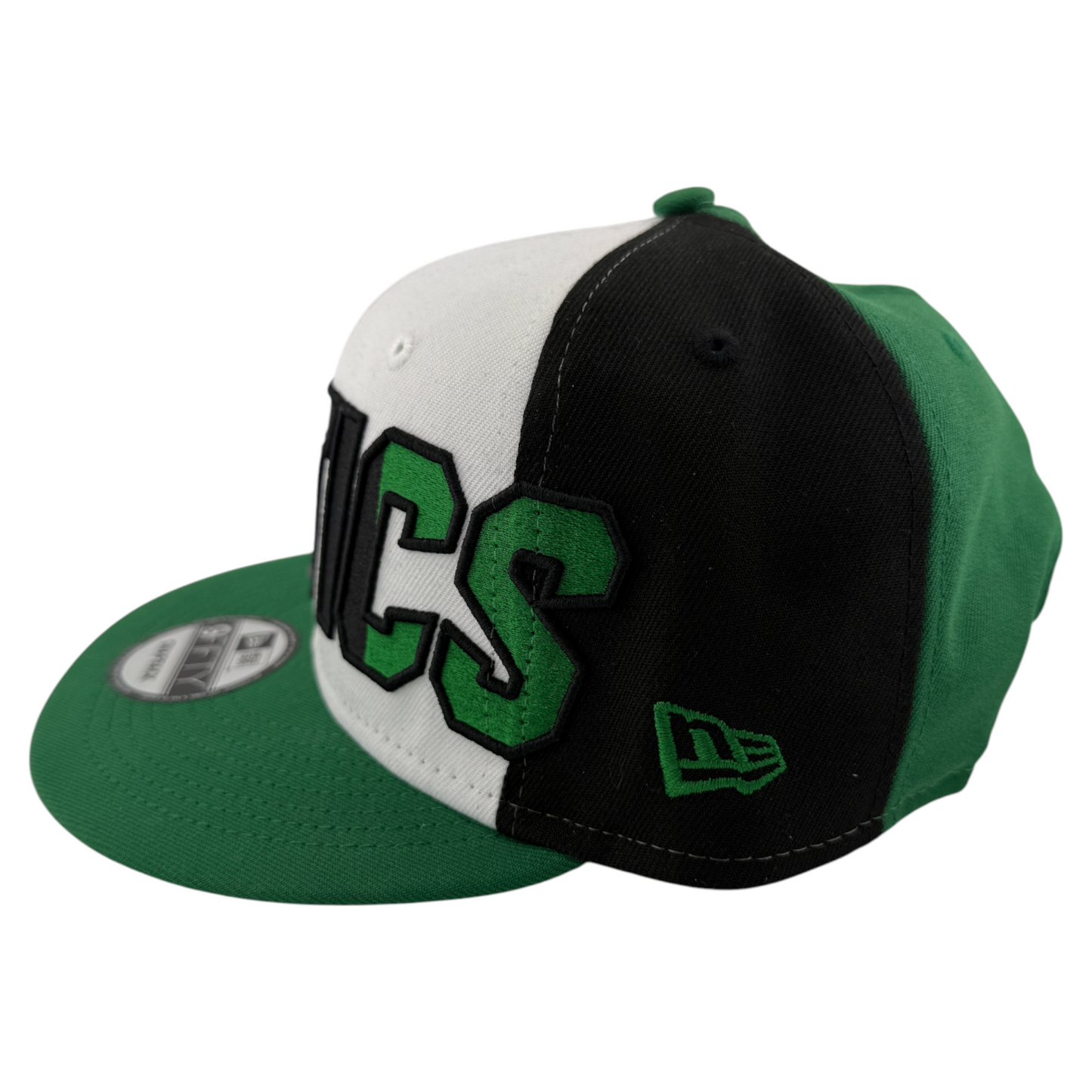 New Era Boston Celtics NBA 2023 Back Half Black/Green 9Fifty Snapback Hat Cap