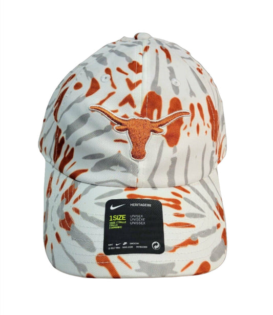 NIKE Texas Longhorns Heritage 86 Football White Gray Brown Adjustable Hat Cap