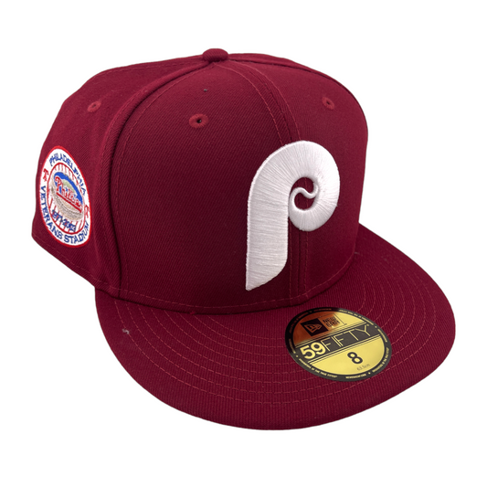 New Era Philadelphia Phillies World Series 1980 UV Patch Stadium Red 59FIFTY Hat Cap