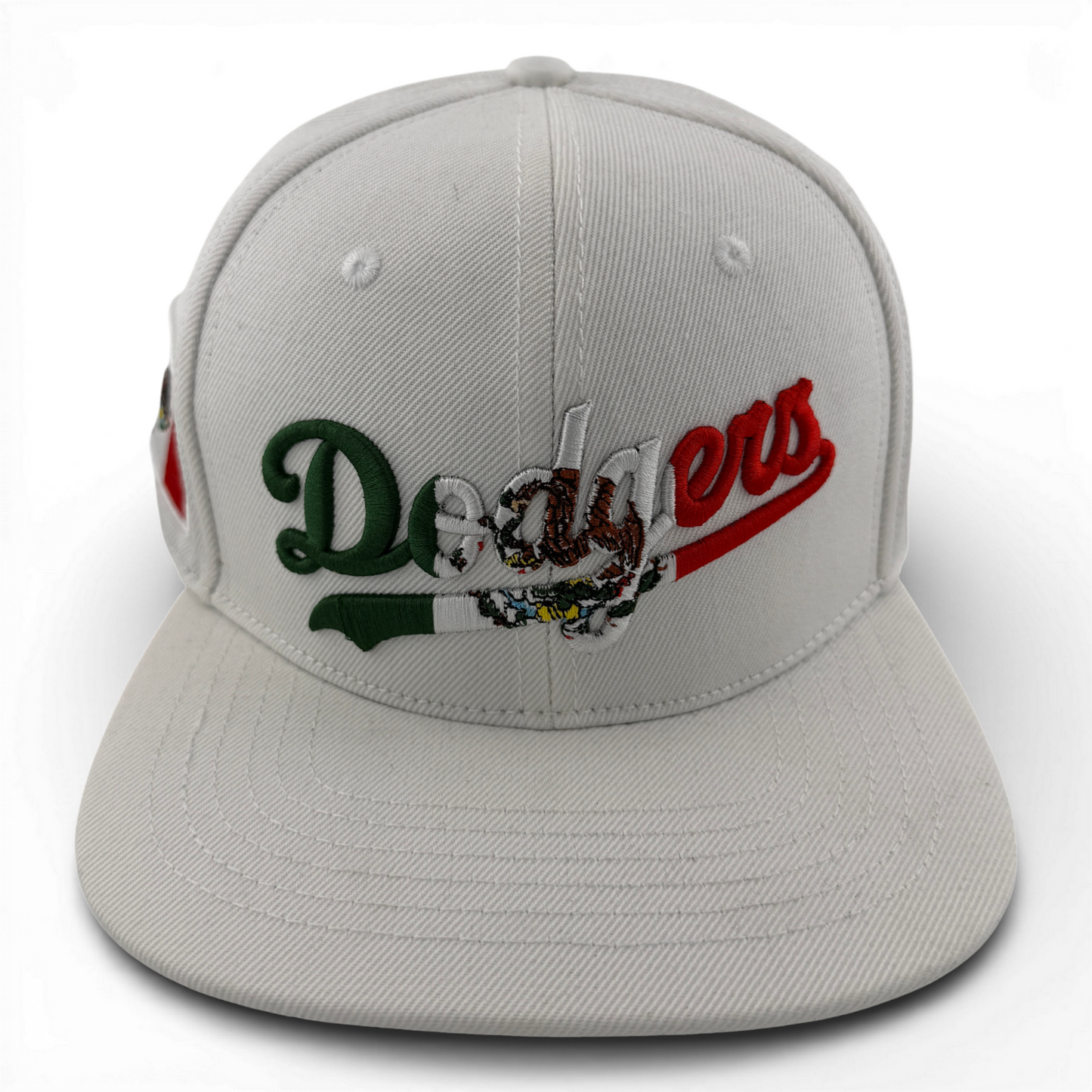 Pro Standard Los Angeles Dodgers MLB Mexico Flag Logo White Adjustable Snapback
