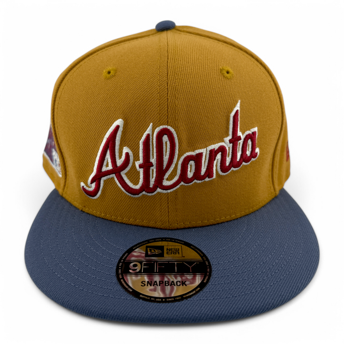 New Era Atlanta Braves MLB Panama Tan 9FIFTY Snapback Adjustable Hat Cap