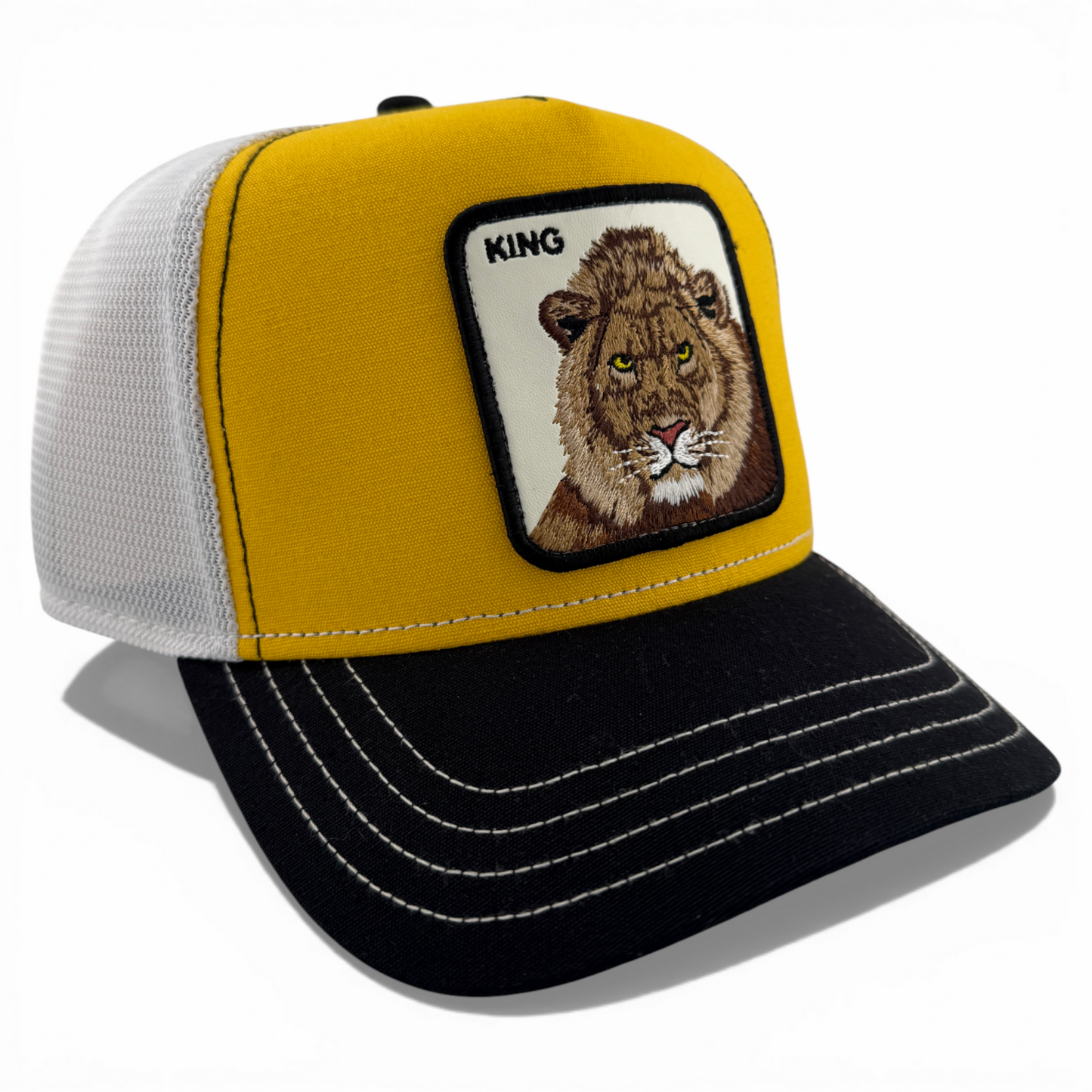 Goorin Bros The King Lion Yellow Farm Mesh Trucker Snapback Adjustable Hat Cap