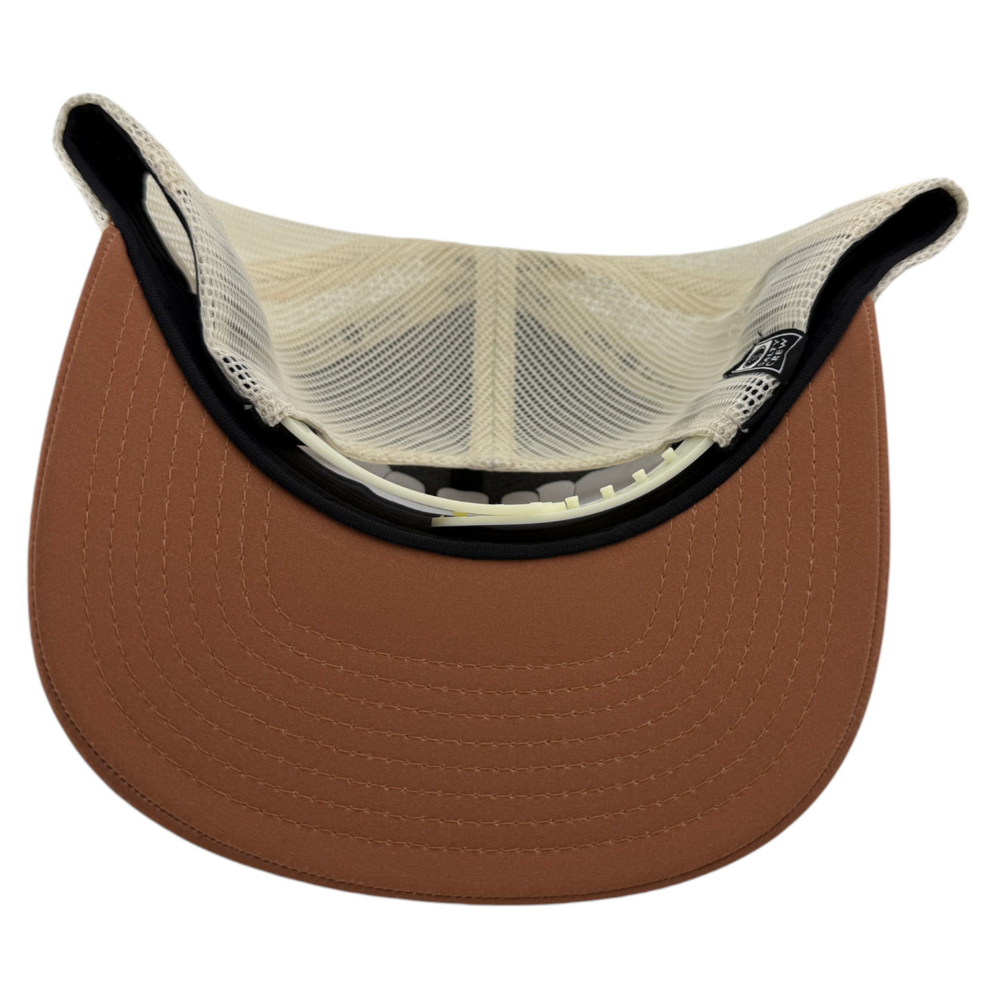 Salty Crew Sealine Retro Beige A-Frame Mesh Trucker SnapBack Adjustable Hat Cap