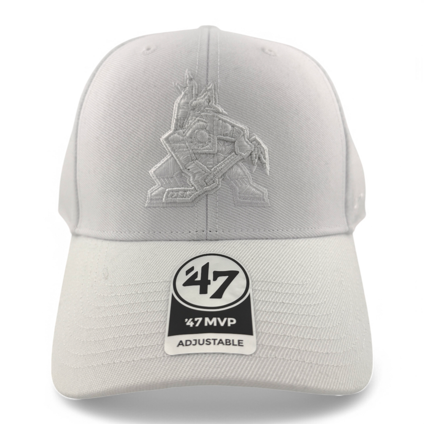 '47 Brand Arizona Coyotes NHL Kachina Solid White Logo MVP Adjustable Hat Cap