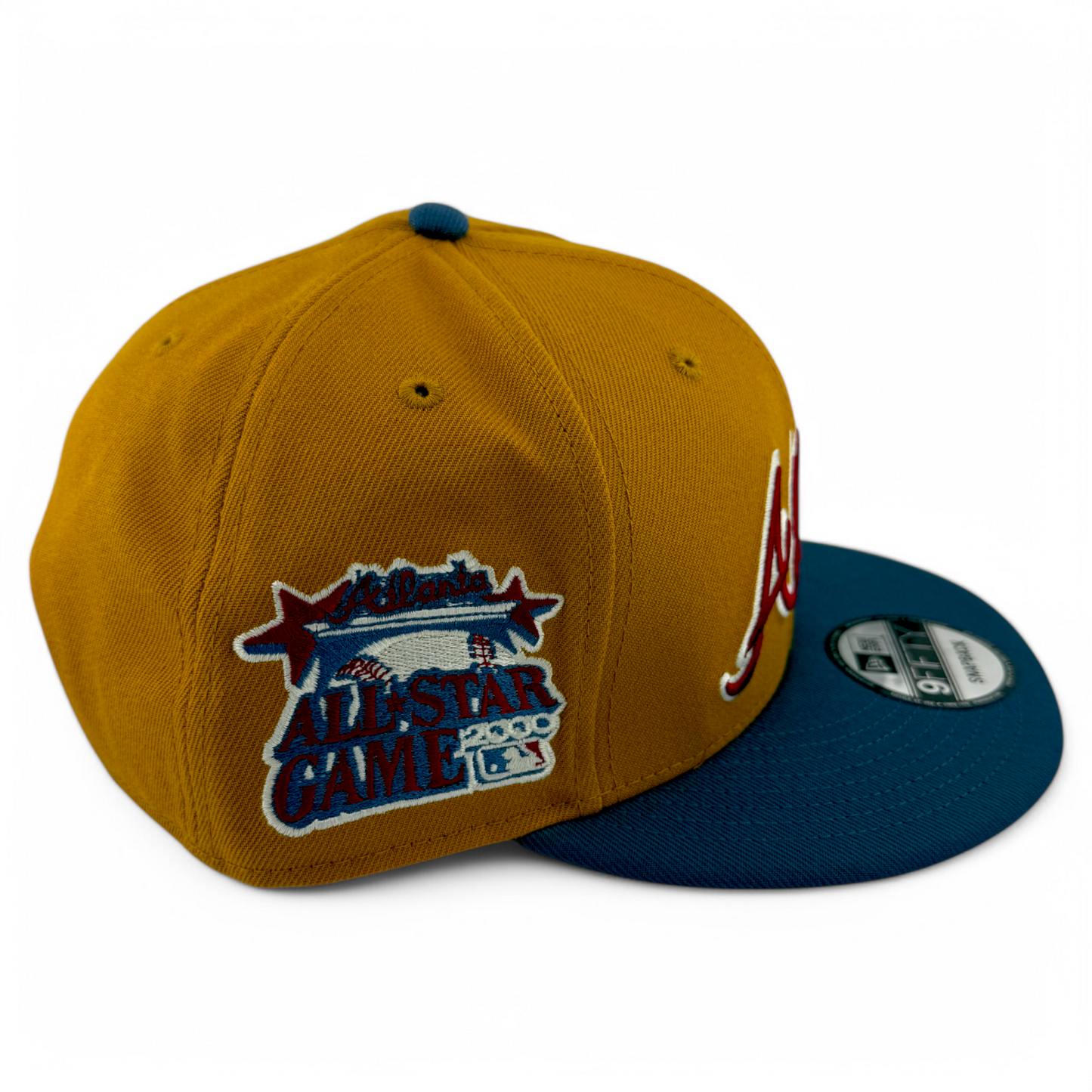 New Era Atlanta Braves MLB Panama Tan 9FIFTY Snapback Adjustable Hat Cap