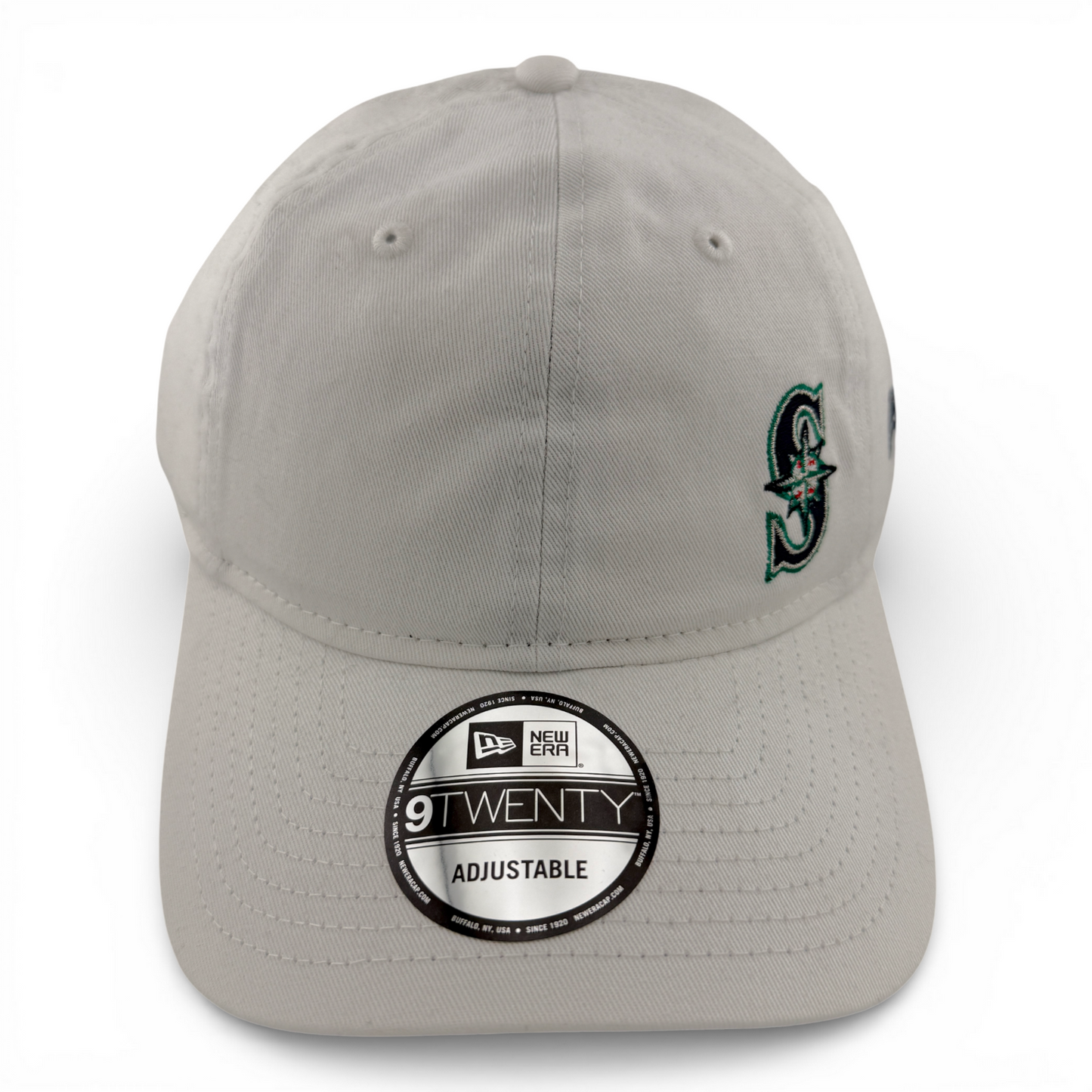 New Era Seattle Mariners MLB Court Sport White 9Twenty Adjustable Dad Hat Cap