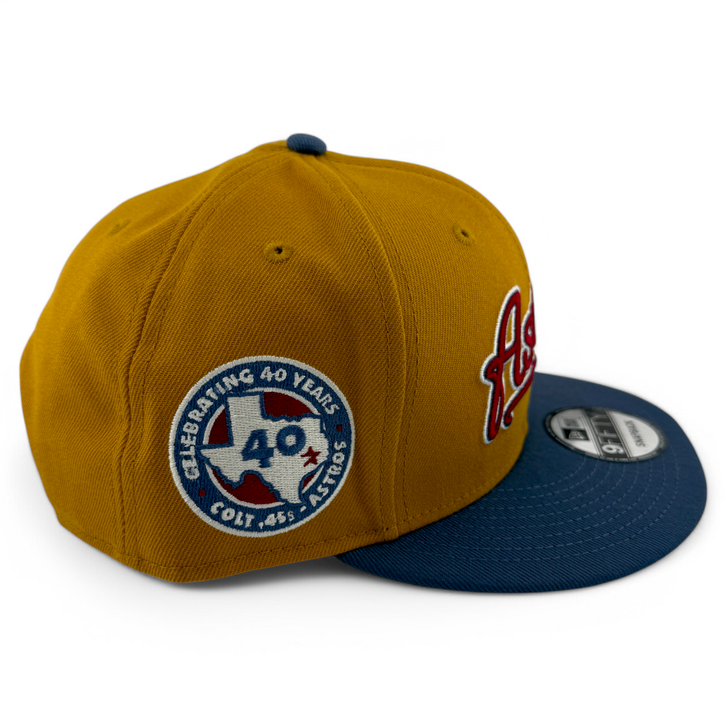 New Era Houston Astros MLB Panama Tan 9FIFTY Snapback Adjustable Hat Cap