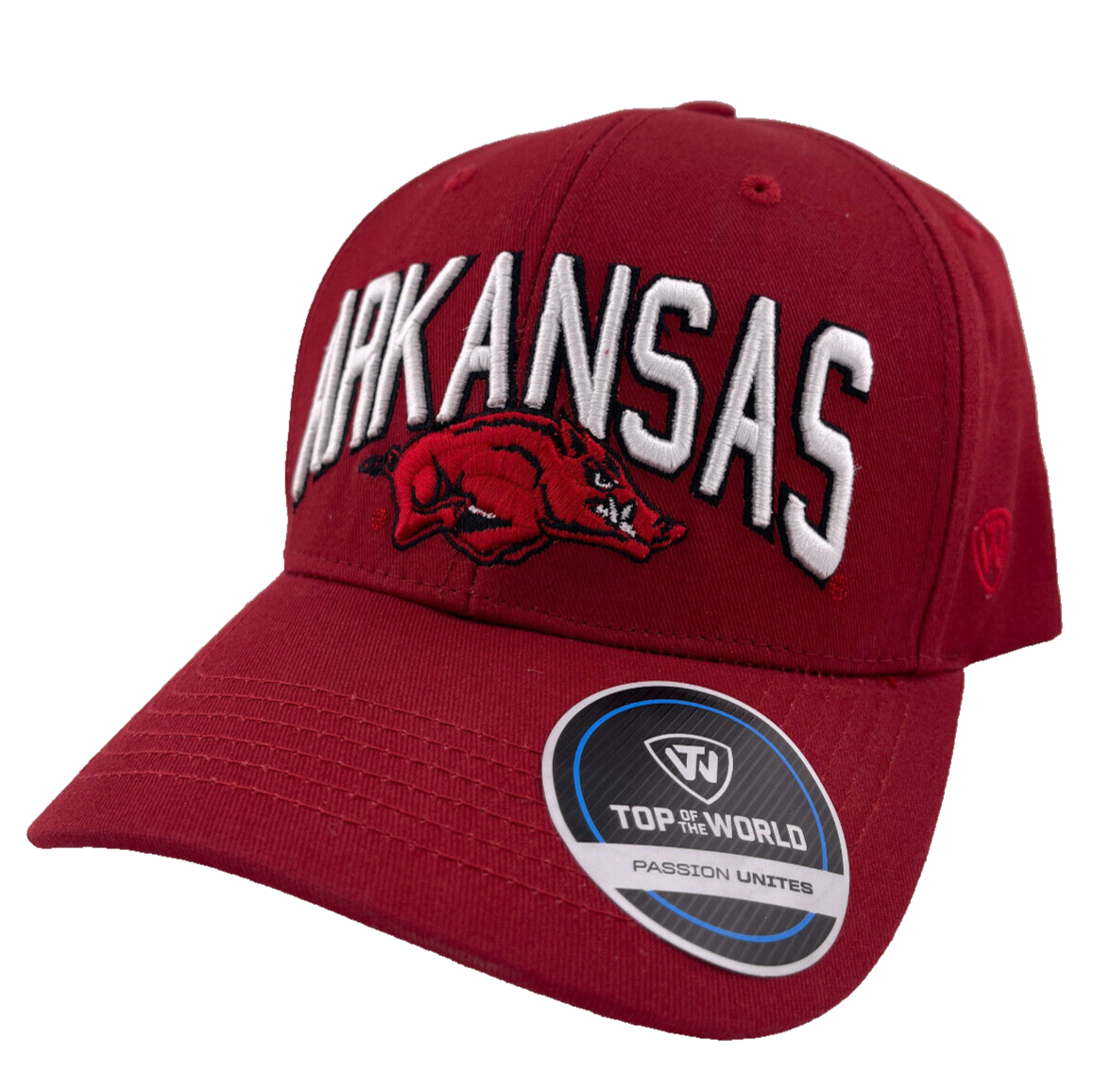 Top of the World Arkansas Razorbacks NCAA College Red Adjustable Snapback Hat Cap