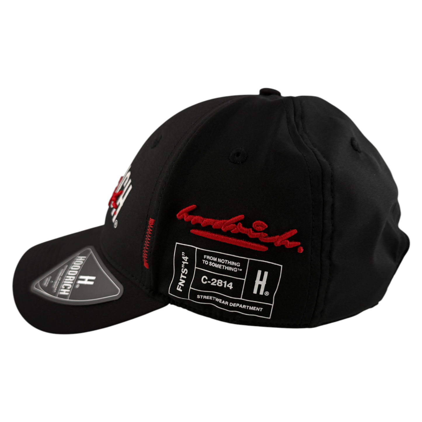 Hoodrich OG Double Scipt Red Logo Internal Pocket Adjustable Strapback Hat Cap