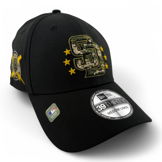New Era San Diego Padres MLB 2024 Armed Forces Day 39Thirty Flex Fit Hat Cap