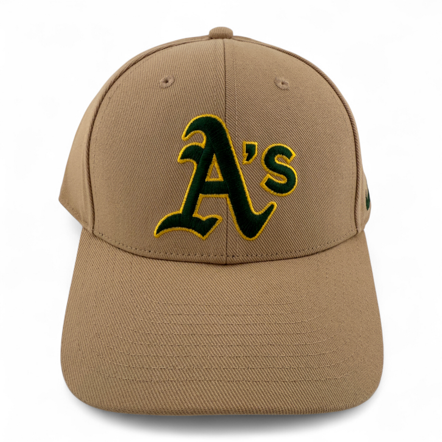Nike Oakland Athletics A's MLB Tan Khaki Club Cap Structured Adjustable Hat