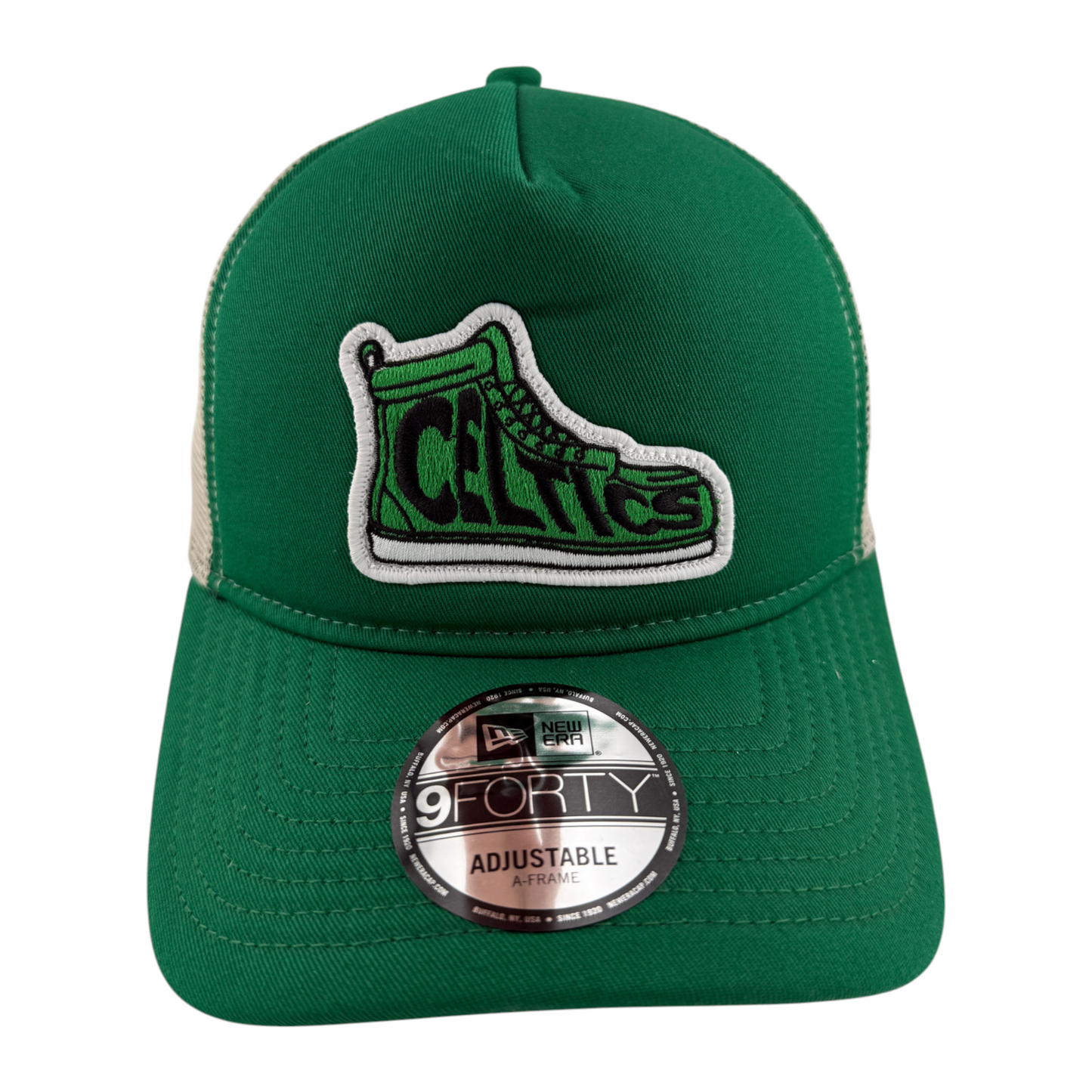 New Era Boston Celtics Sneaker Foam Trucker 9Forty Snapback Adjustable Hat Cap