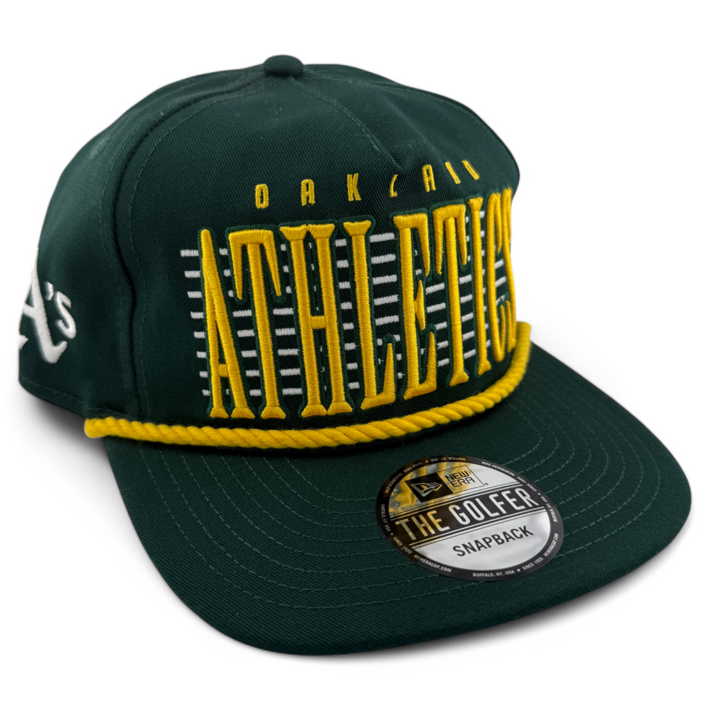 New Era Oakland Athletics A's MLB Golfer Line A-Frame Snapback Adjustable Hat